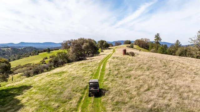 a view of a swimming pool with a yard