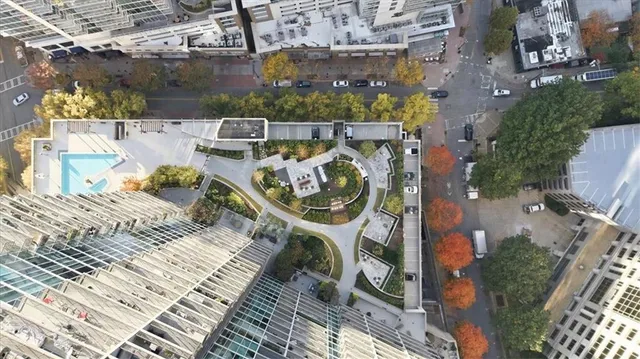 a view of balcony with furniture