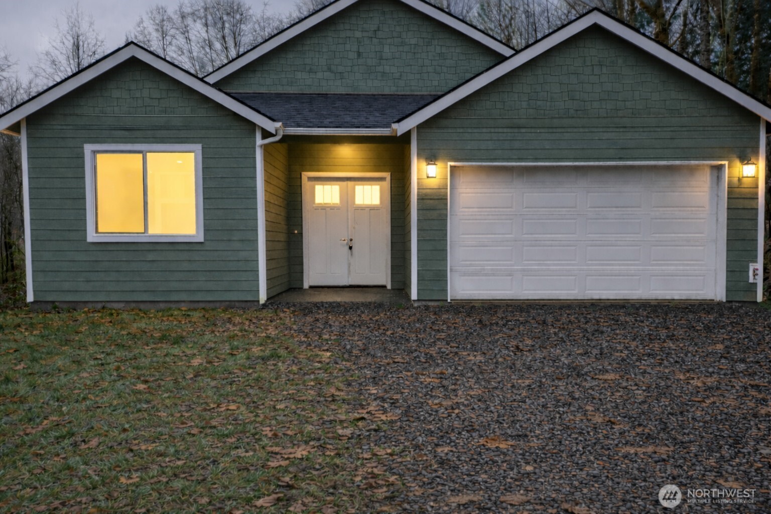 a front view of a house