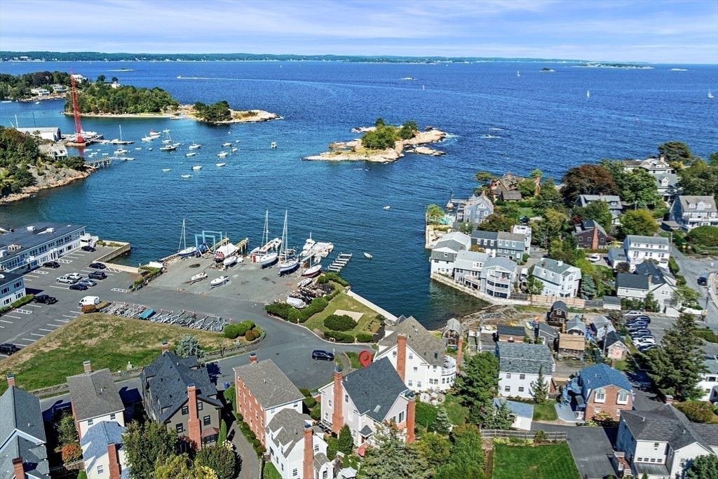 19 Doaks Lane Marblehead, MA 01945 - Photo 30 of 39 an aerial view of lake residential house with outdoor space