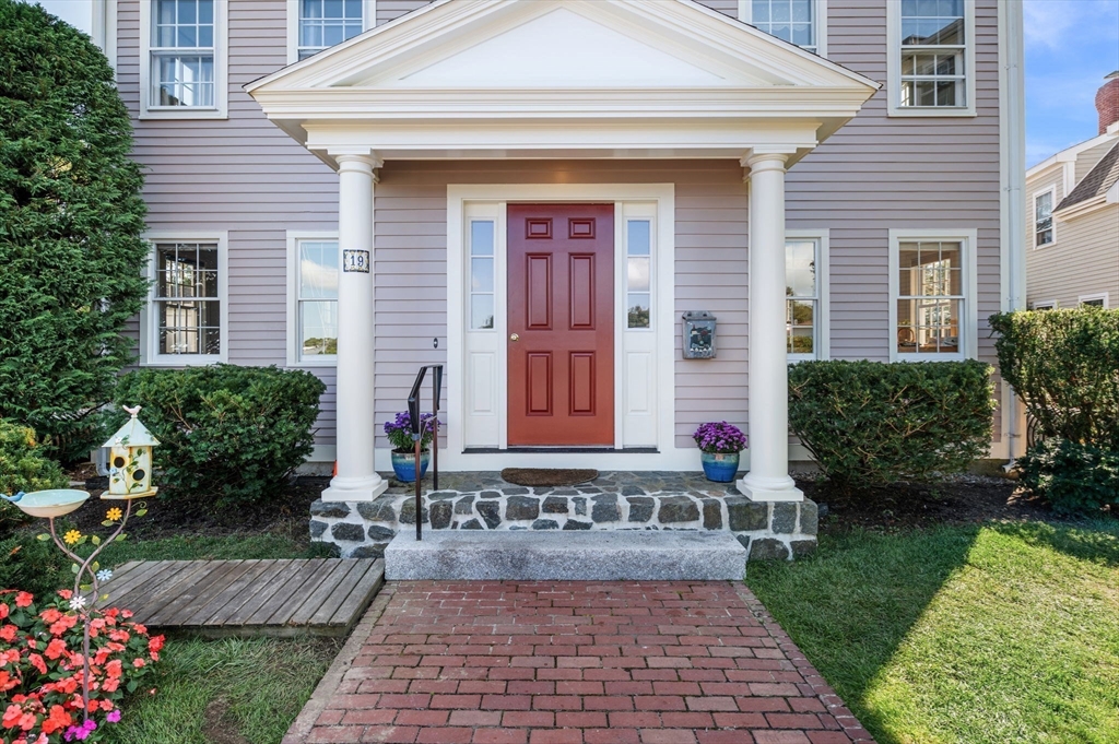 19 Doaks Lane Marblehead, MA 01945 - Photo 5 of 39 a front view of a house with garden