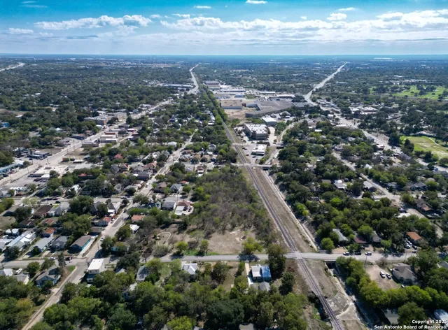 an aerial view of multiple house