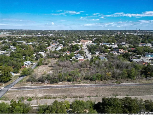 an aerial view of a city