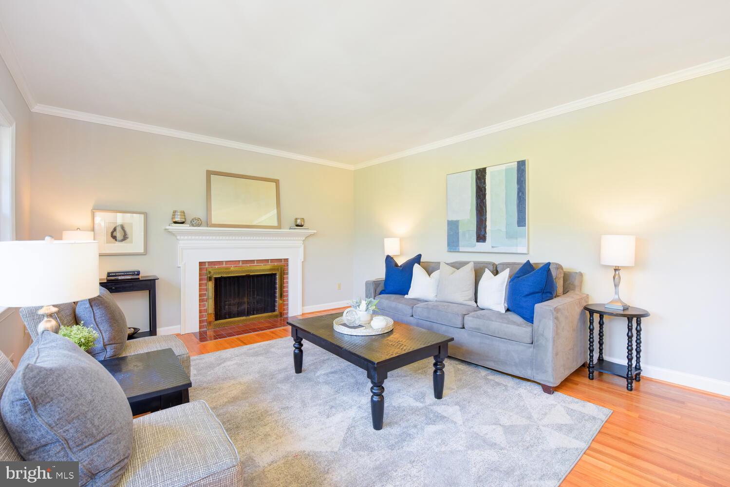 2305 Windsor Road Alexandria, VA 22307 - Photo 3 of 30 Living room with a fireplace