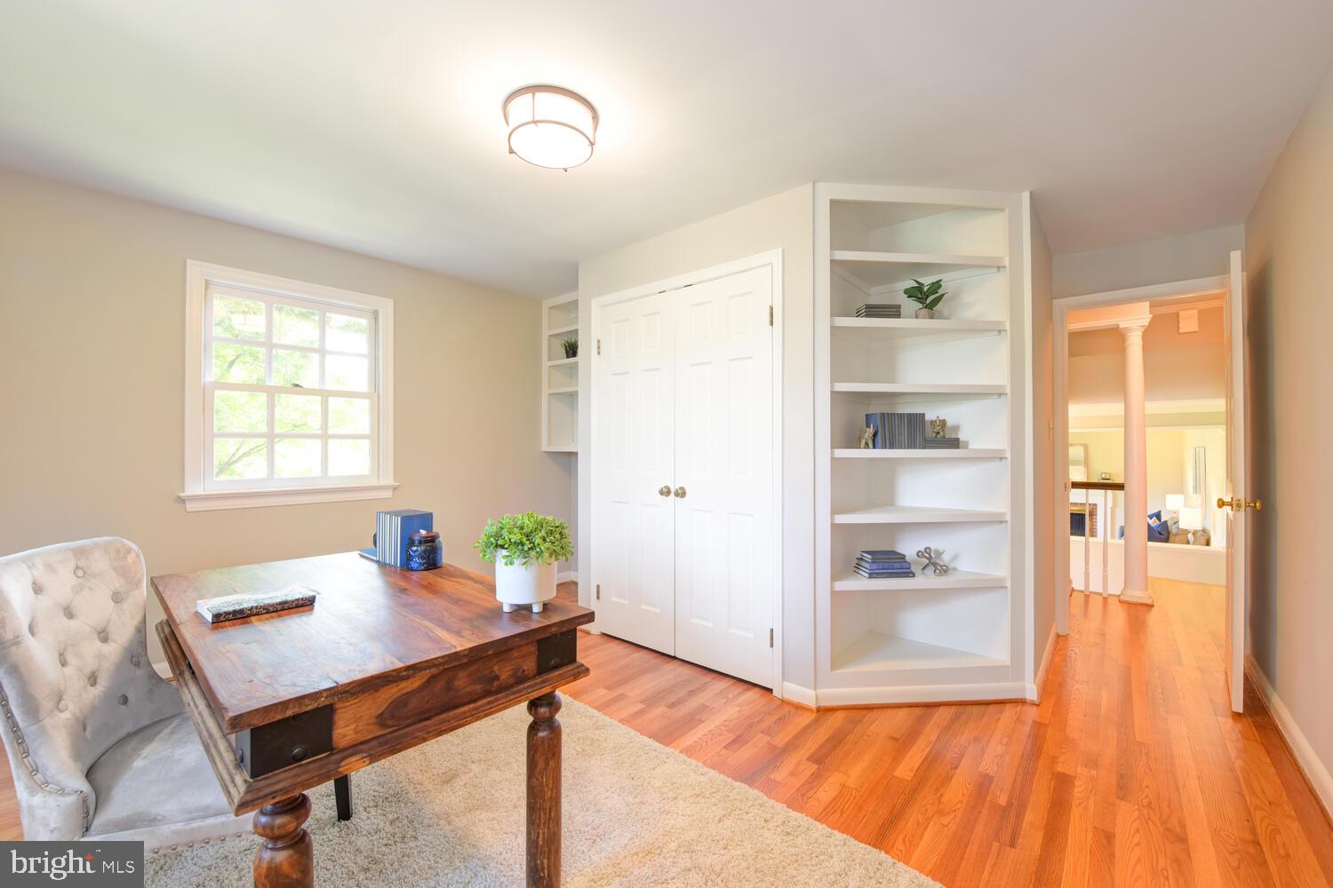 2305 Windsor Road Alexandria, VA 22307 - Photo 22 of 30 Third bedroom with built-in shelves
