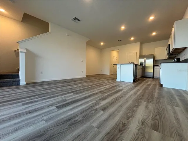 a view of hallway with stairs