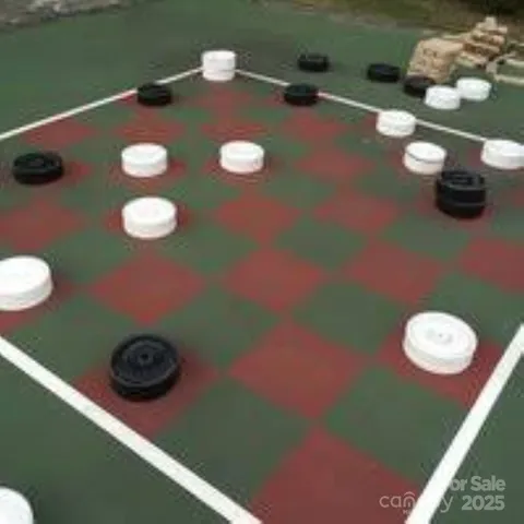 a view of lake with green space