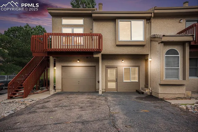 a view of a house with a balcony