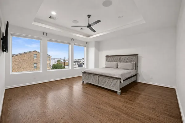 a view of room with stairs and a chandelier