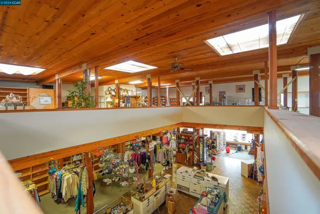 a view of city from a balcony