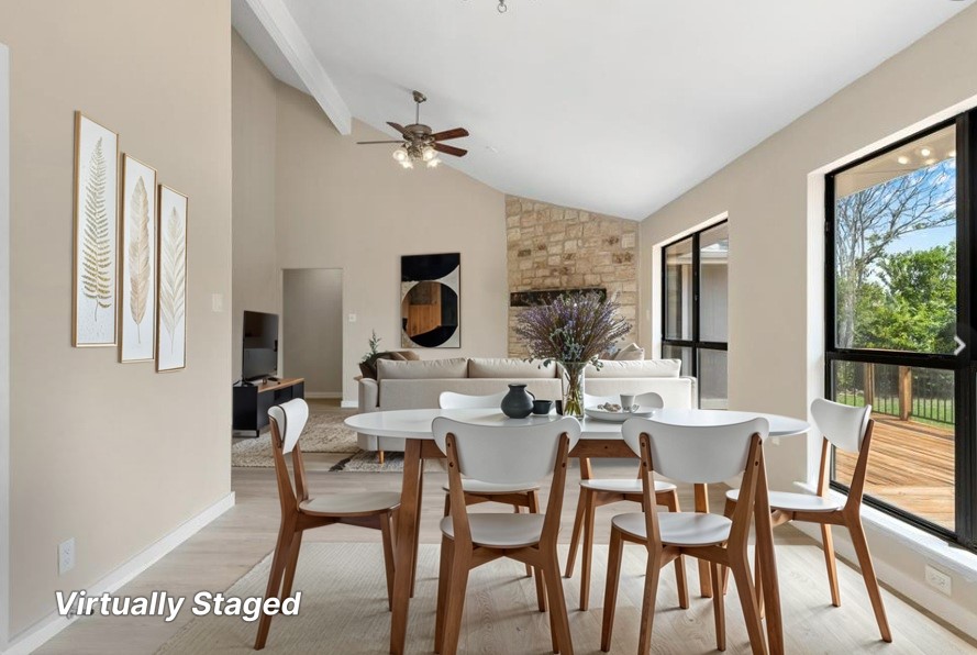 3203 Freemont Street Round Rock, TX 78681 - Photo 33 of 33 a dining room with furniture a window and a chandelier