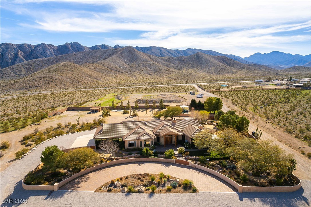 13675 Racel Street Las Vegas, NV 89166 - Photo 49 of 55 Mountain view featuring rural landscape and a desert landscape