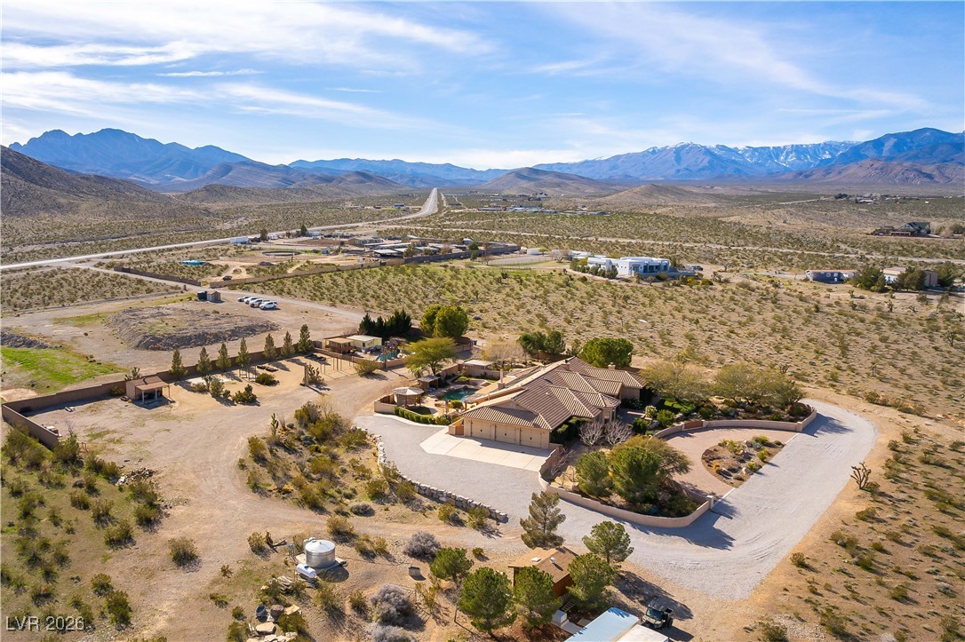 13675 Racel Street Las Vegas, NV 89166 - Photo 51 of 55 Overview of rural landscape featuring a mountainous background and a desert landscape