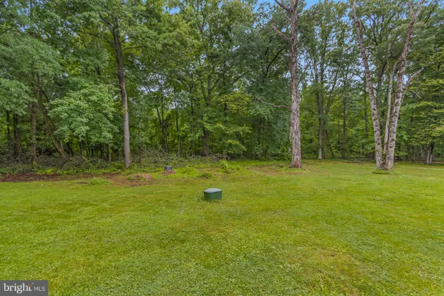 a view of backyard with sitting area