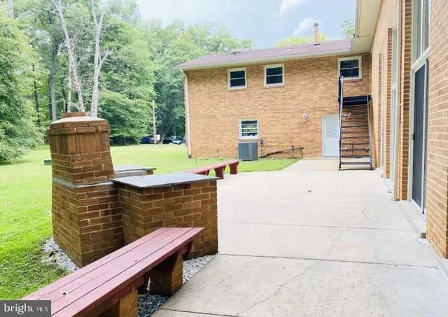 a view of an entryway with a swimming pool
