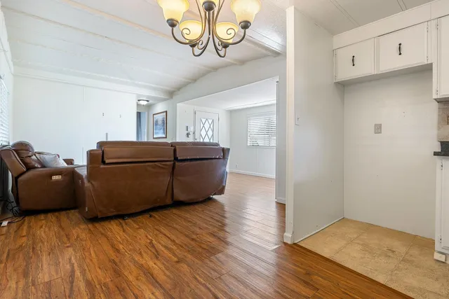 a view of a room with rack on the wall