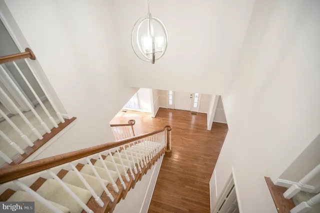 a view of a balcony with wooden floor