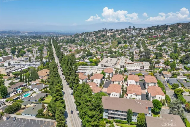 an aerial view of multiple house