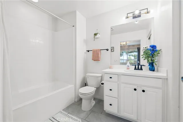a bathroom with a sink a toilet and a large mirror