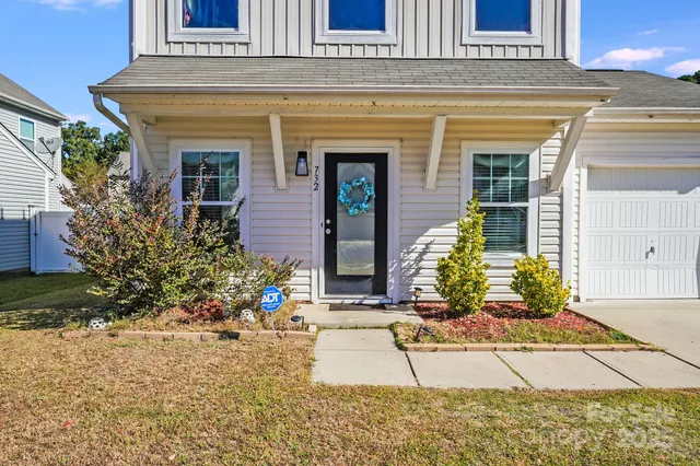 front view of a brick house