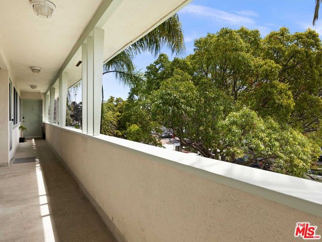 a room with a swimming pool