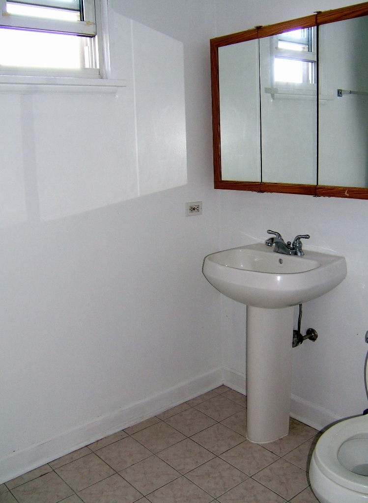 2137 West Chicago Avenue Chicago, IL 60622 - Photo 7 of 7 a bathroom with a sink toilet and mirror