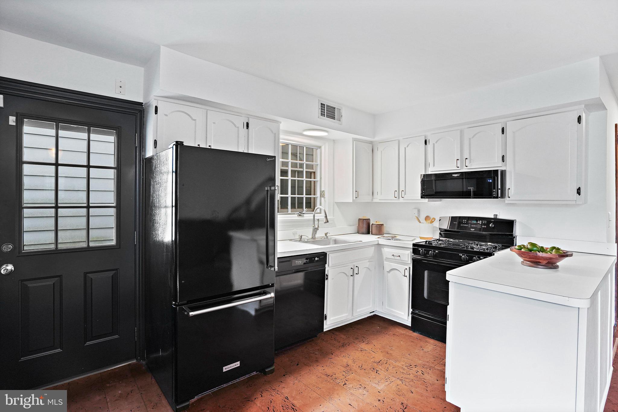 516 9th Street Southeast Washington, DC 20003 - Photo 13 of 35 Door to rear patio + GARAGE. Washer/dryer at left
