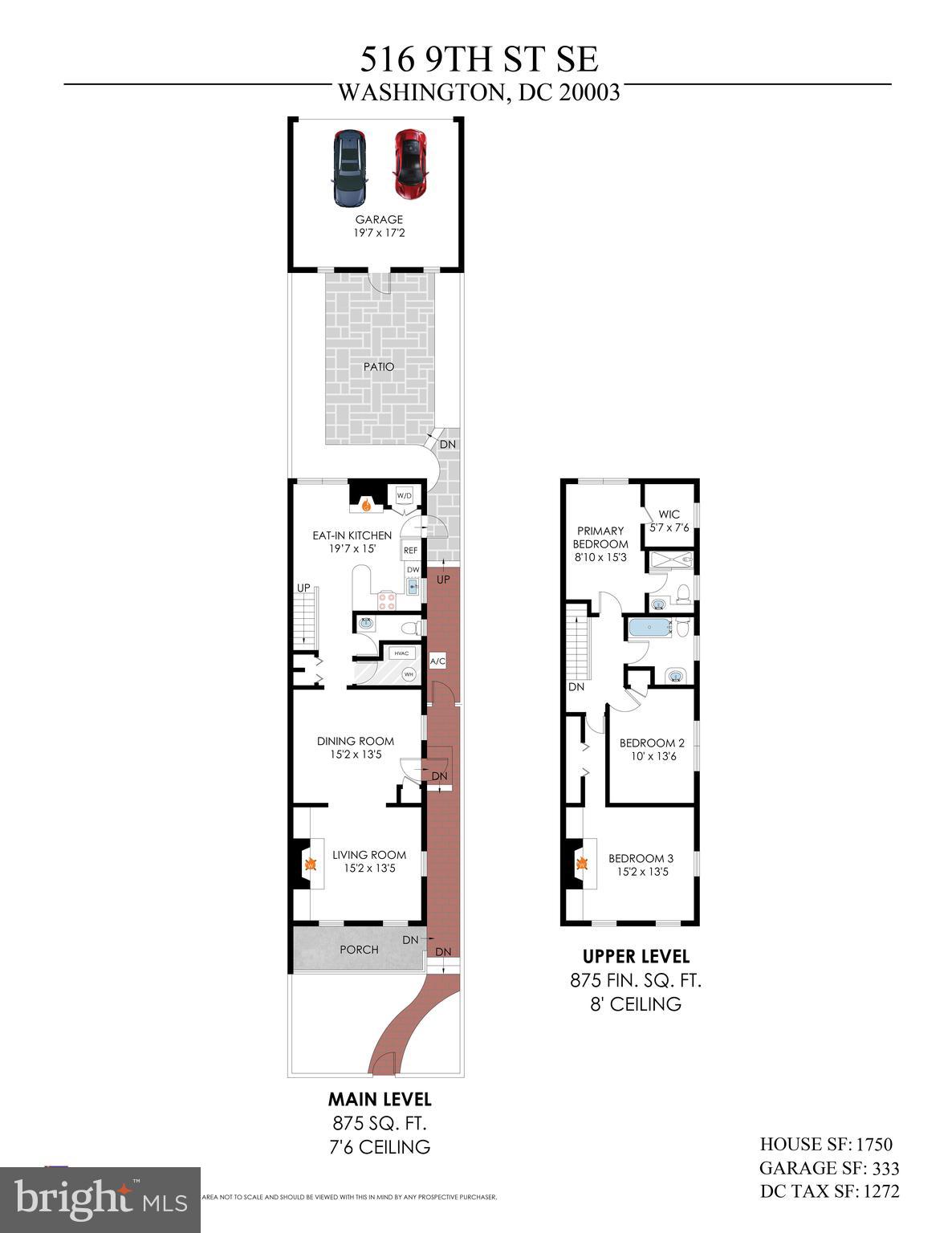 516 9th Street Southeast Washington, DC 20003 - Photo 33 of 35 Well-laid out floorplan for 2 level living