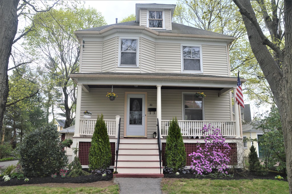 80 Spring Road Needham, MA 02494 - Photo 1 of 25 front view of a house with a yard