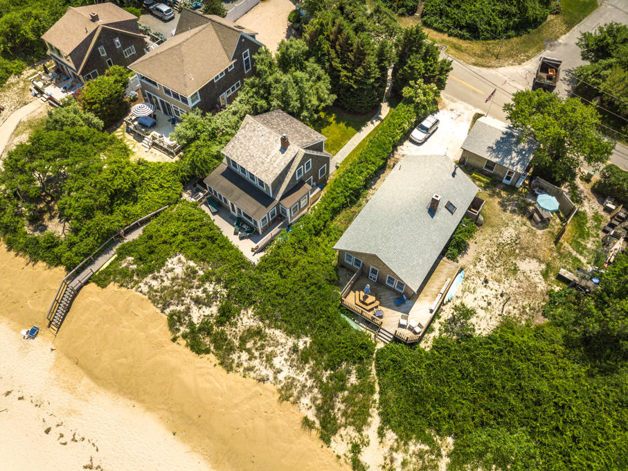 240 Robbins Hill Road Brewster, MA 02631 - Photo 28 of 35 an aerial view of a house with garden space and street view