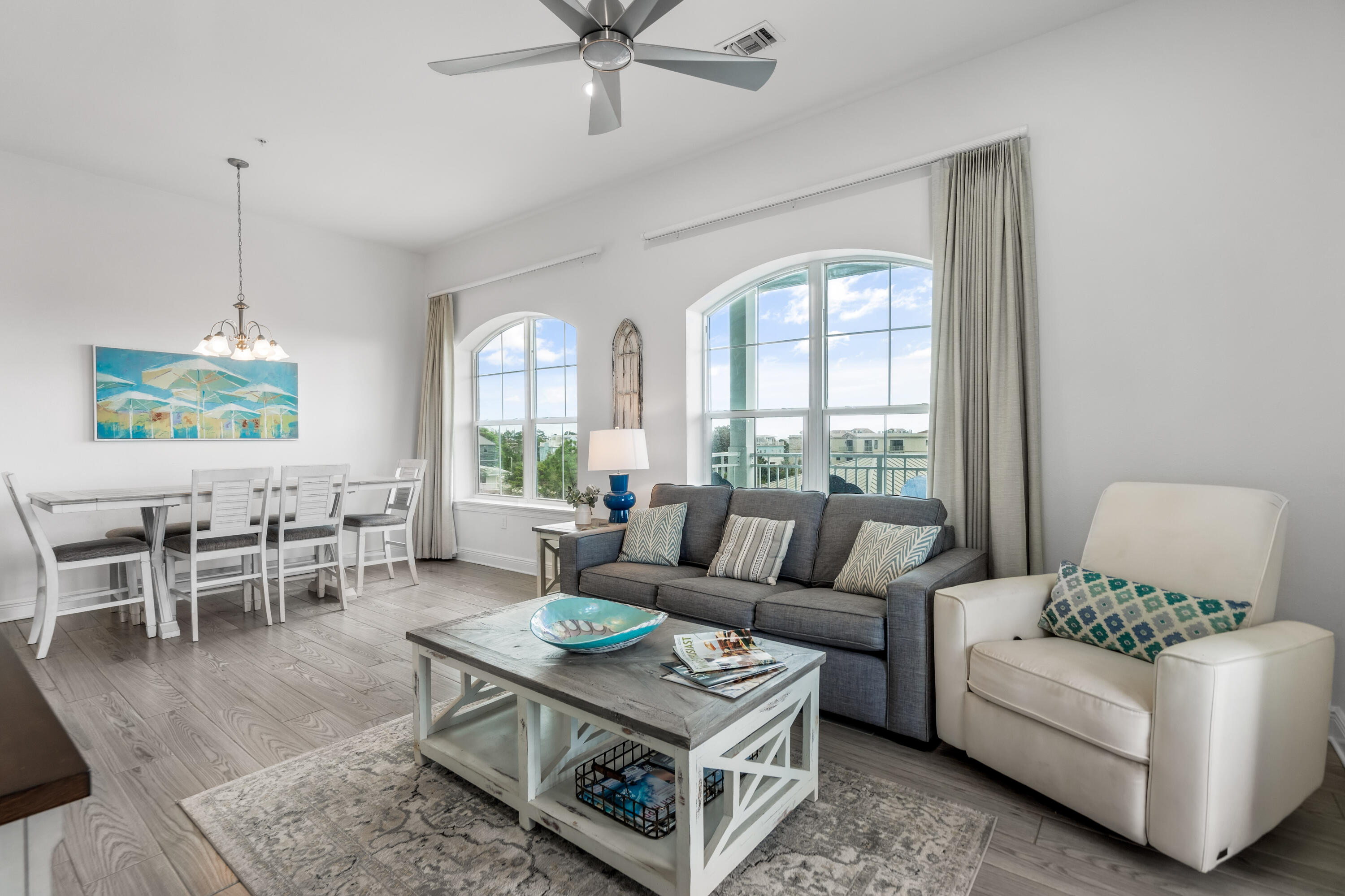 1740 South County Highway, Unit 301 Santa Rosa Beach, FL 32459 - Photo 15 of 45 a living room with furniture and a large window