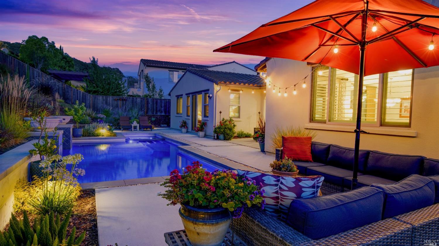a view of an chairs and tables in the patio