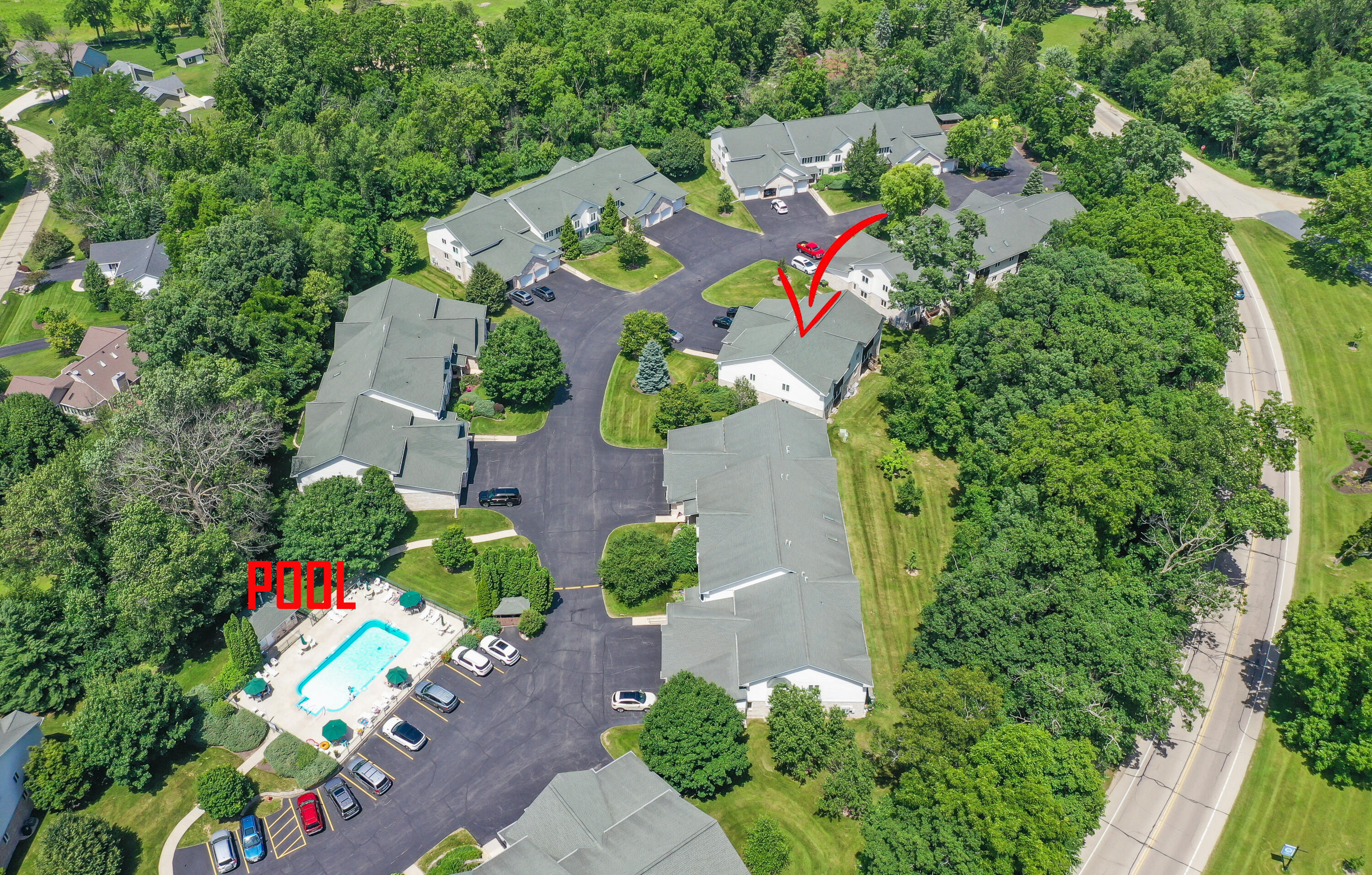91 Potawatomi Road, Unit J4 Williams Bay, WI 53191 - Photo 28 of 33 Aerial View