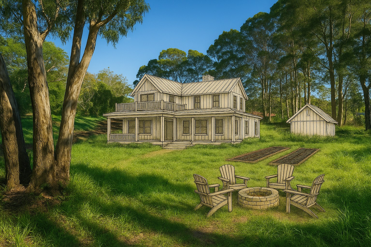 65-1221 Lot 4 Hokuula Road Kamuela, HI 96743 - Photo 4 of 17 a view of a house with a backyard porch and sitting area