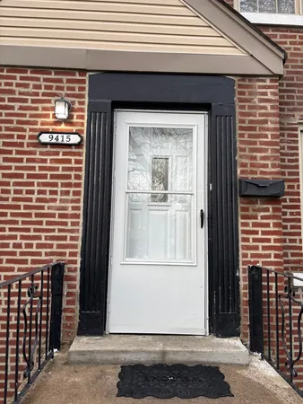 a front view of a house with a window