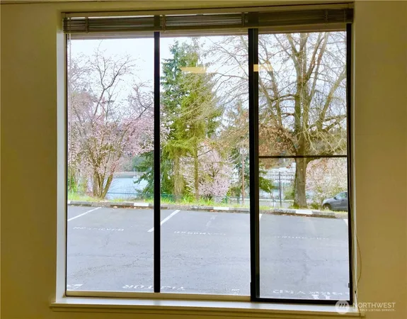 a view of a floor to window