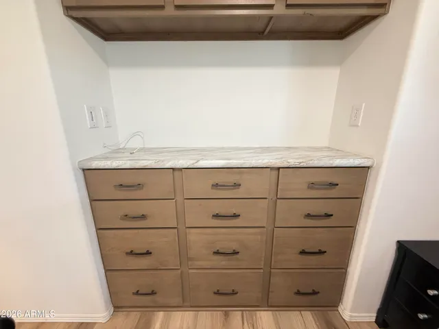 a close view of closet