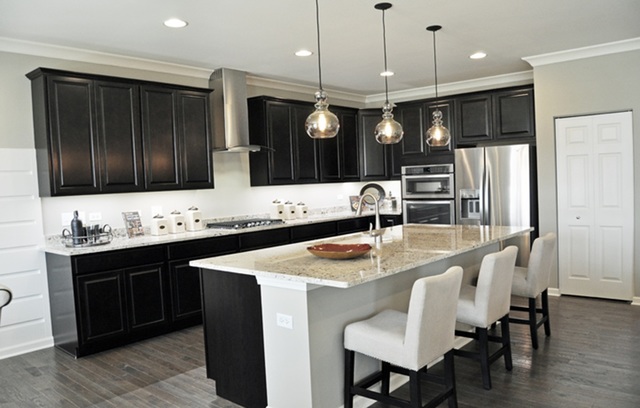 3151 Patterson Road Montgomery, IL 60538 - Photo 9 of 10 a kitchen with stainless steel appliances kitchen island granite countertop a sink and a refrigerator