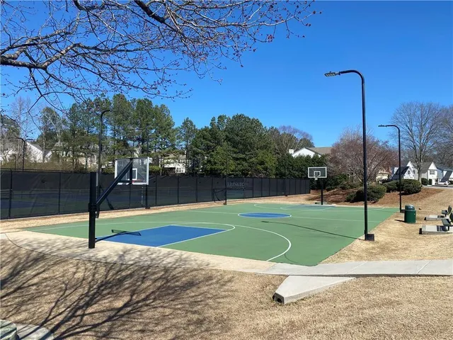 a view of a basketball court