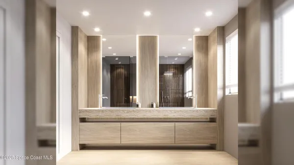 a bathroom with bathtub and a shower