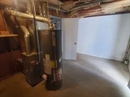 a view of a room with water heater