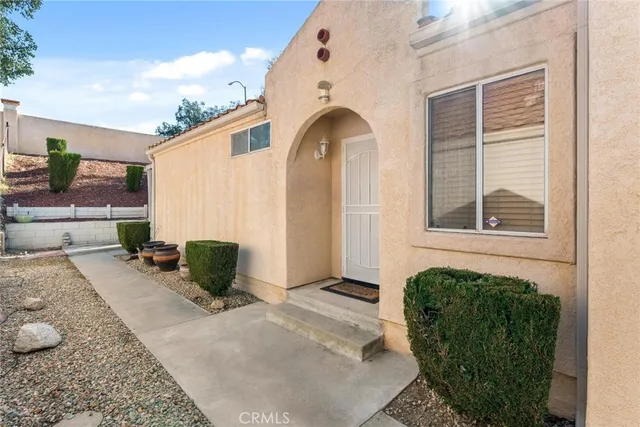 a view of a door of the house