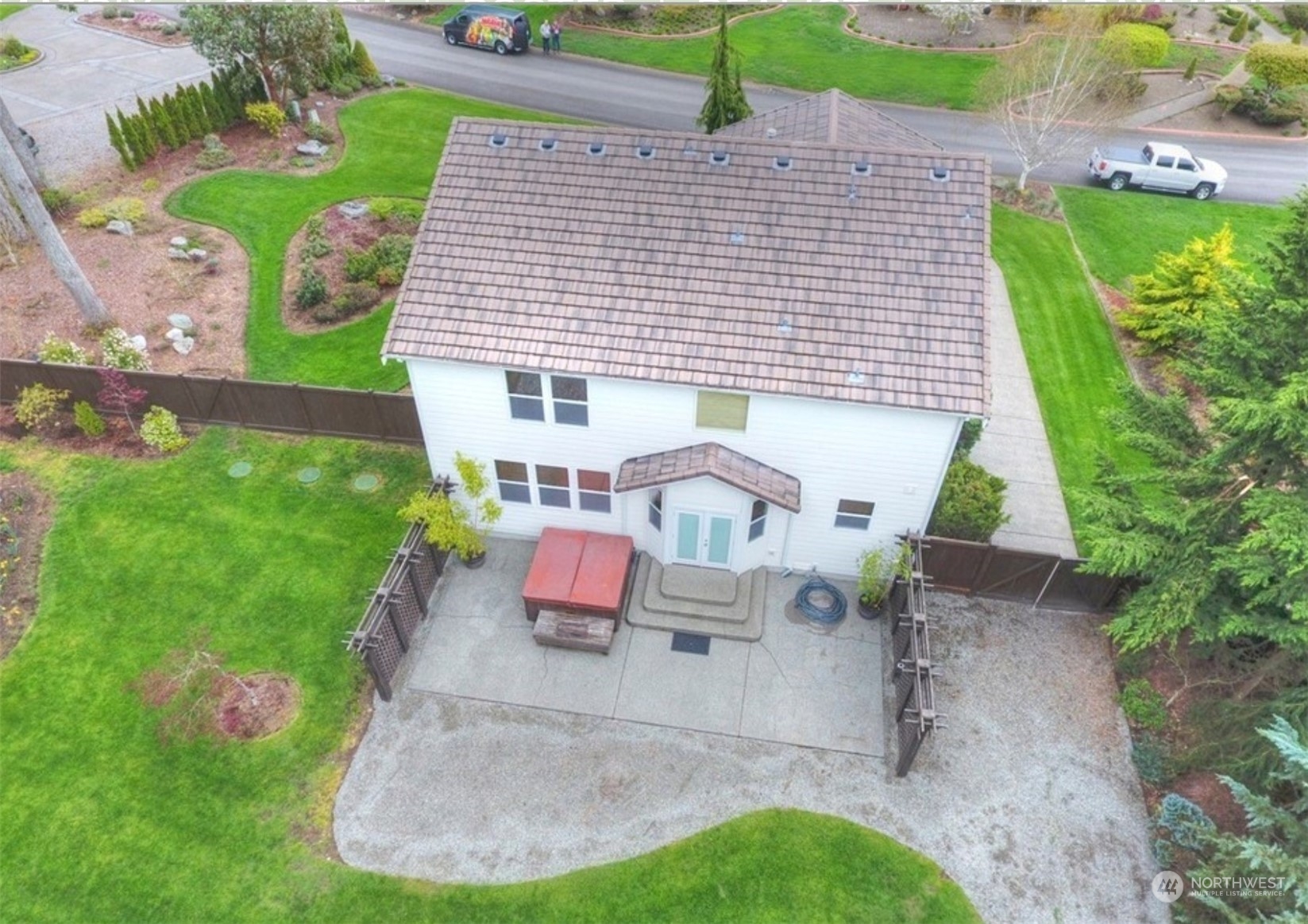 9639 39th Loop Northeast Olympia, WA 98516 - Photo 23 of 38 an aerial view of a house with garden space and street view