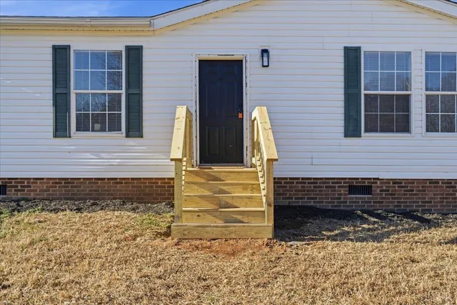 a view of front door of house