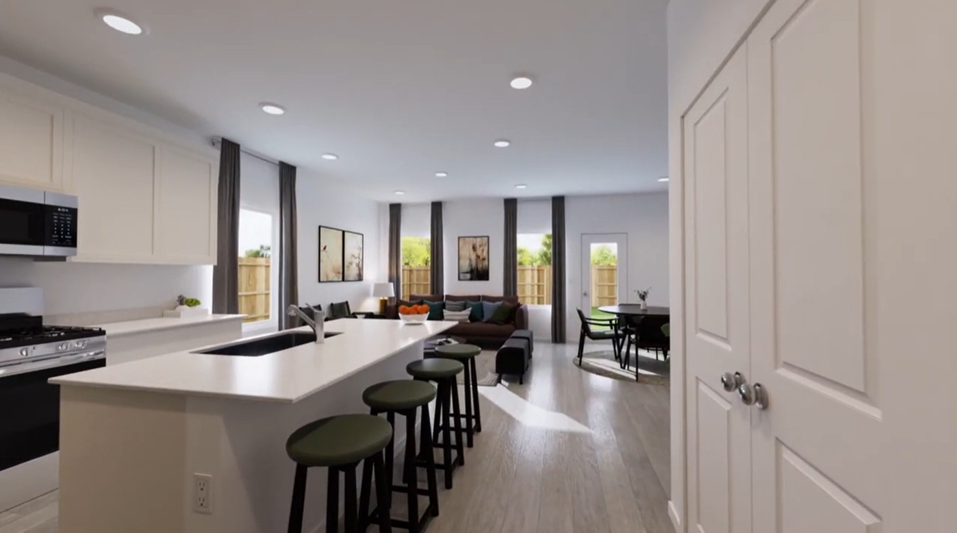 2163 Salinas Drive Rosharon, TX 77583 - Photo 16 of 31 a view of a a dining room with furniture window and wooden floor