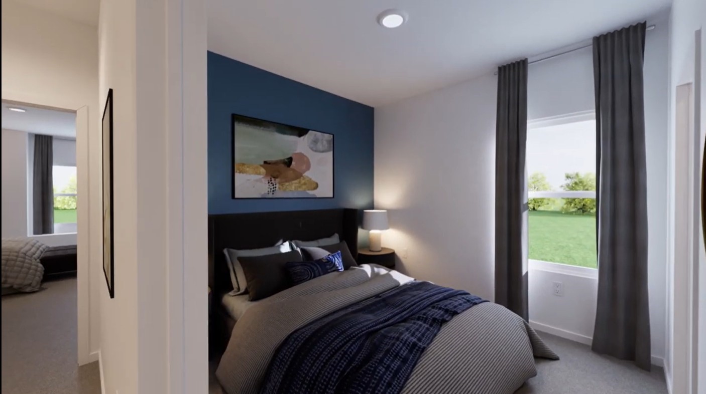 2163 Salinas Drive Rosharon, TX 77583 - Photo 29 of 31 a bedroom with a bed and a painting on the wall