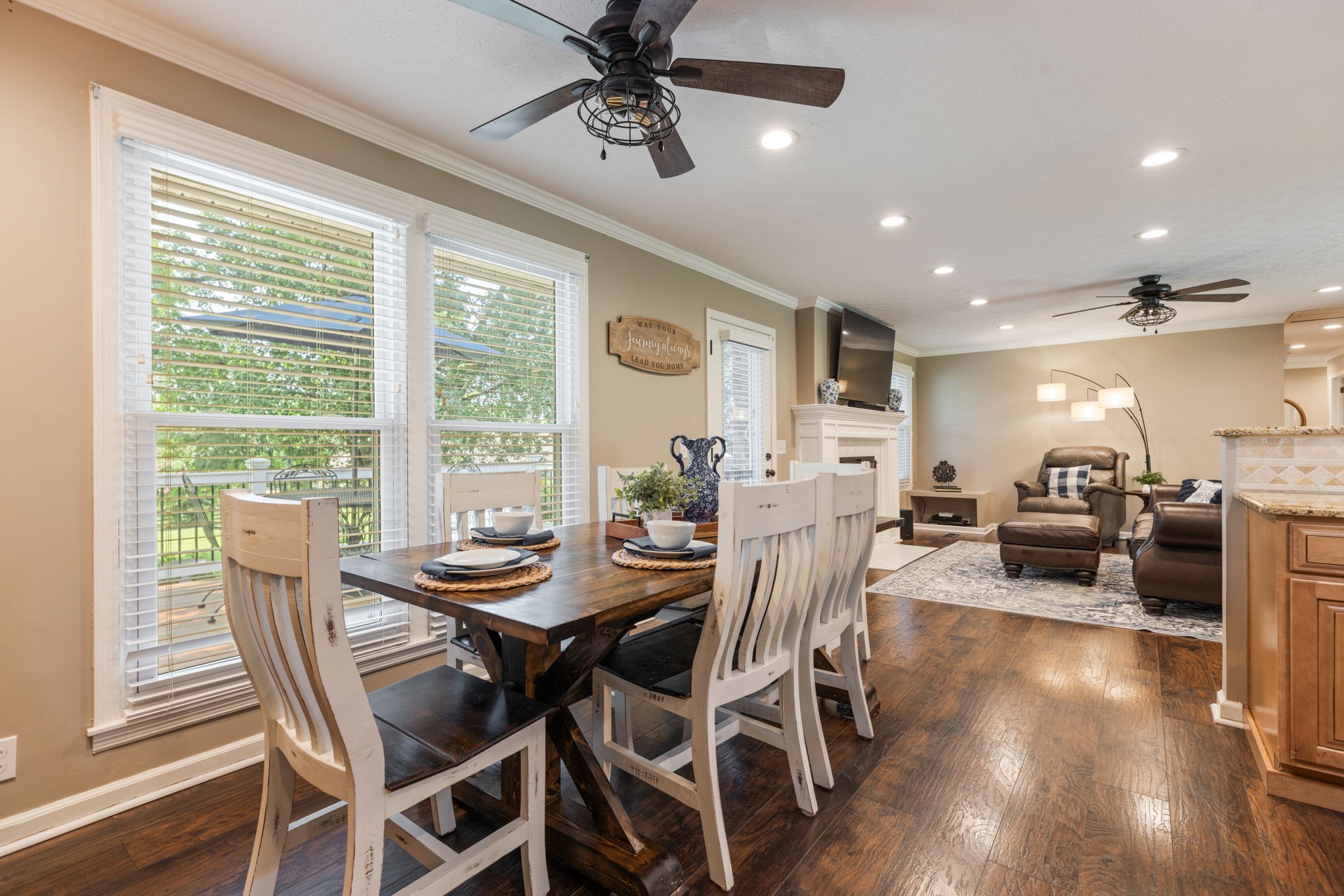 7367 Crow Cut Road Fairview, TN 37062 - Photo 24 of 96 a view of a dining room with furniture window and wooden floor