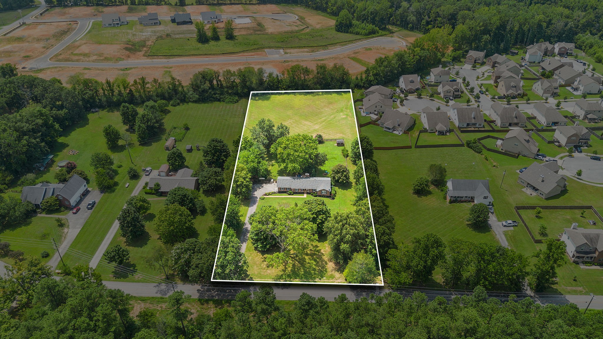 7367 Crow Cut Road Fairview, TN 37062 - Photo 95 of 96 an aerial view of a residential houses with outdoor space and street view