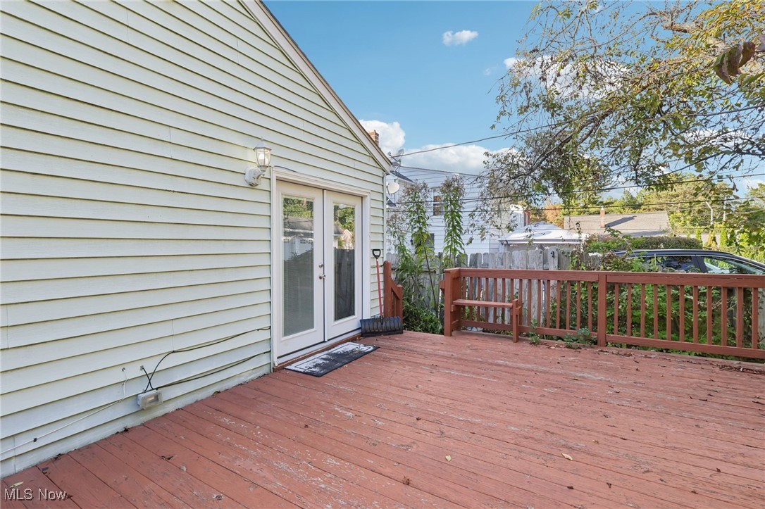1503 Oakmount Road South Euclid, OH 44121 - Photo 49 of 50 Wooden deck with french doors
