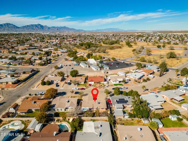 an aerial view of multiple house